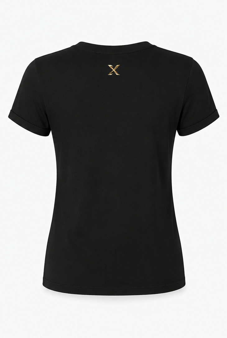 SilkX Collection™ | Signature T-Shirt – Black & Gold